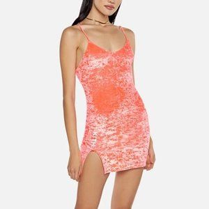 KITH x FRANKIES Pink Velvet Mini Dress